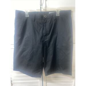 Volcom Men’s Shorts True To This Black Chino Bermuda Casual Pocket Dad Sz 38